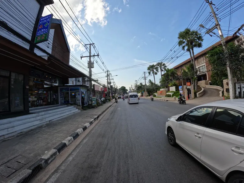 Road near Fisherman's Village and Anantara Bophut Koh Samui Resort