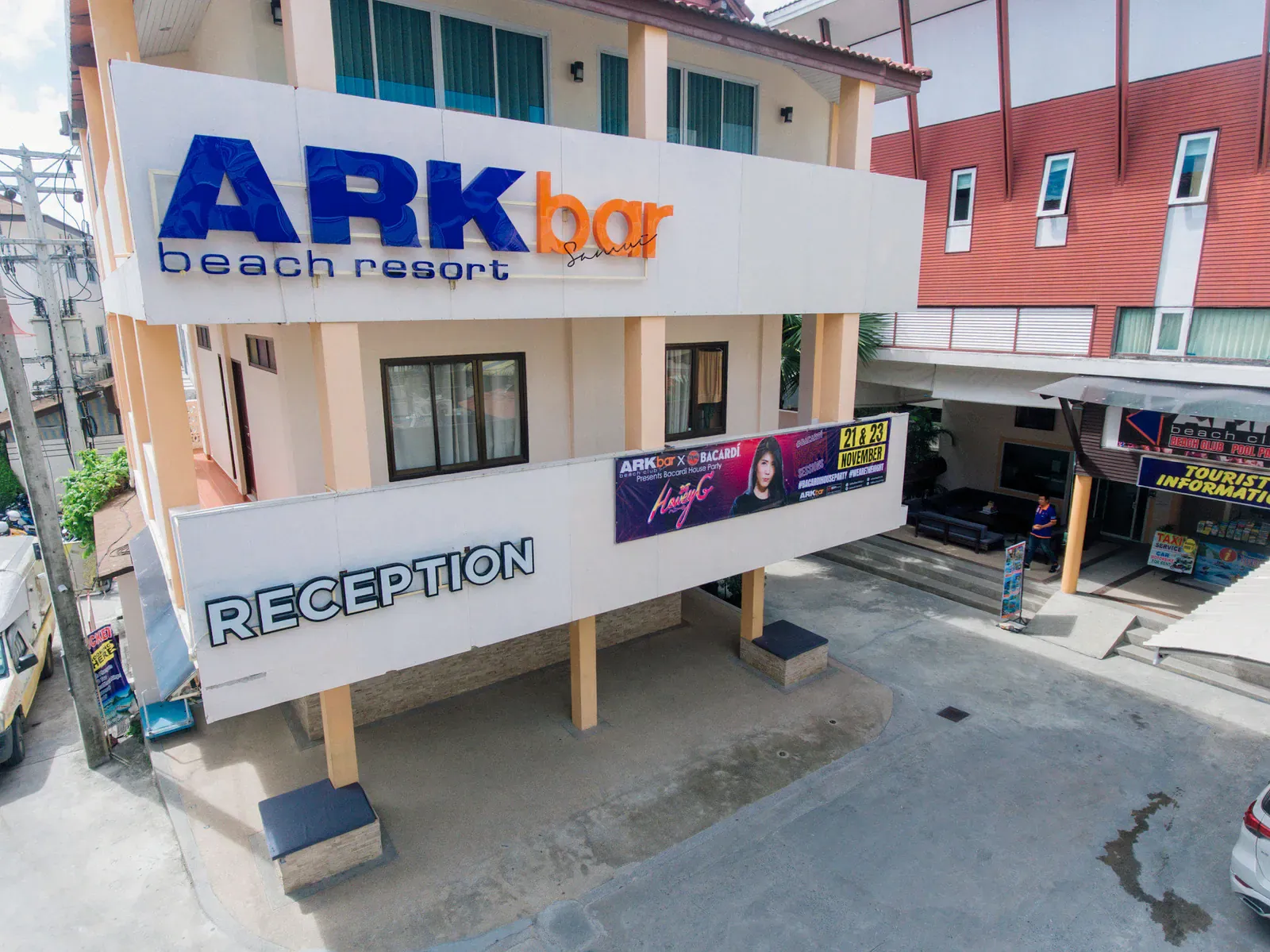 Ark Bar Beach Club and Resort on Chaweng Beach, as pictured on a hotel booking listing