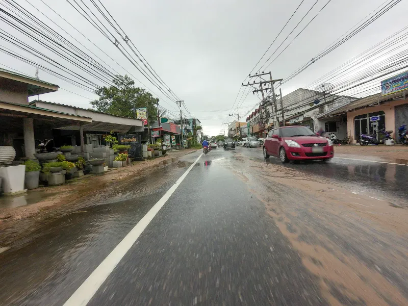 Local shops and roadside stalls along the route to Banyan Tree Samui, Lamai area, Koh Samui