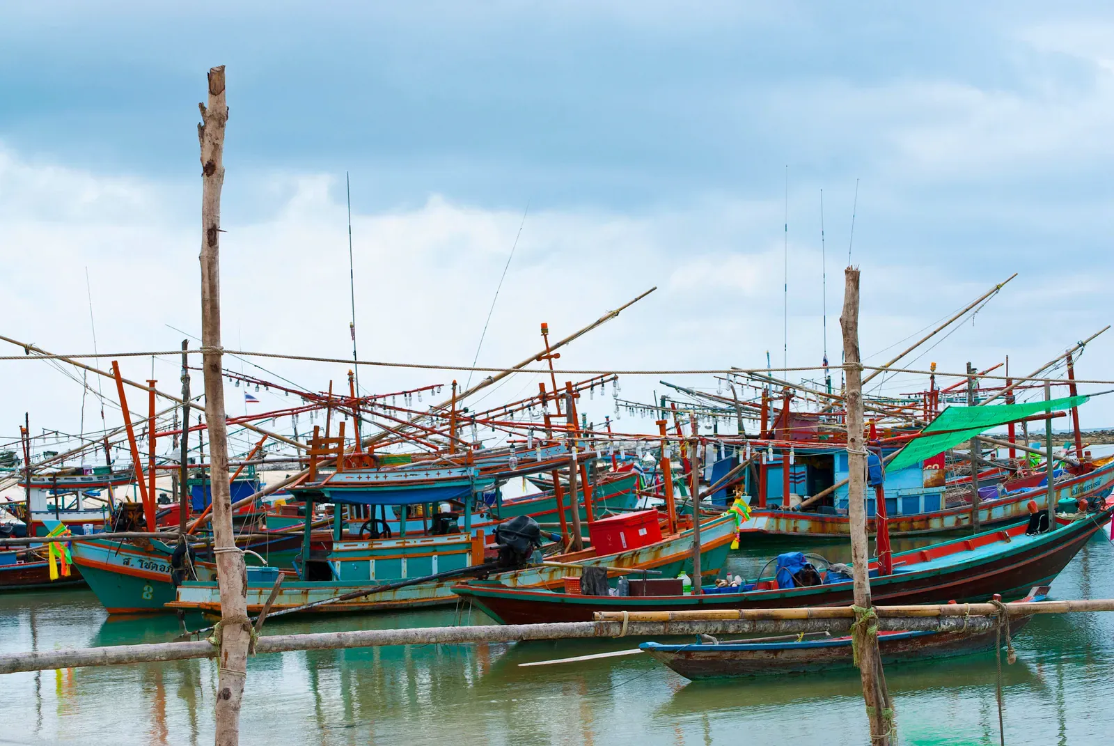 Fishing boats in the bay at Chaloklum, Koh Phangan
