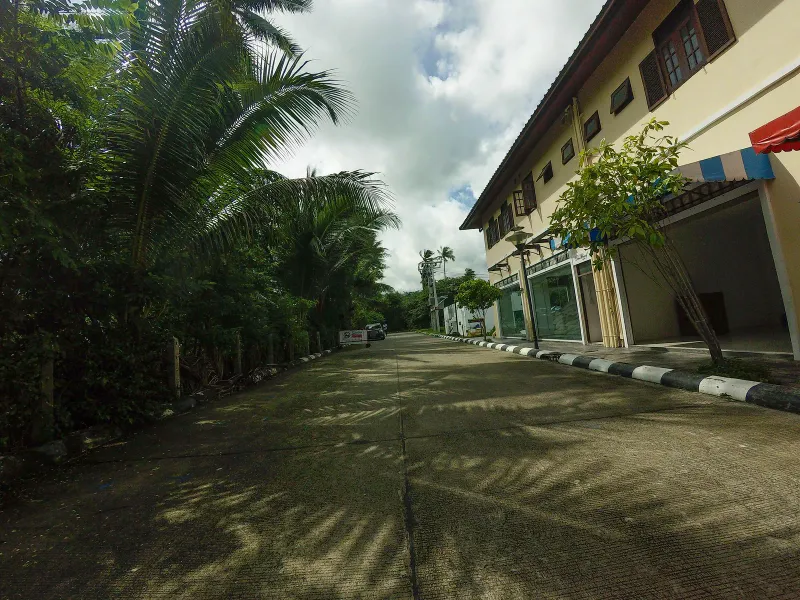 Fisherman's Village side street with traditional Chinese-style shophouses near Chez Francois, Bophut, Koh Samui