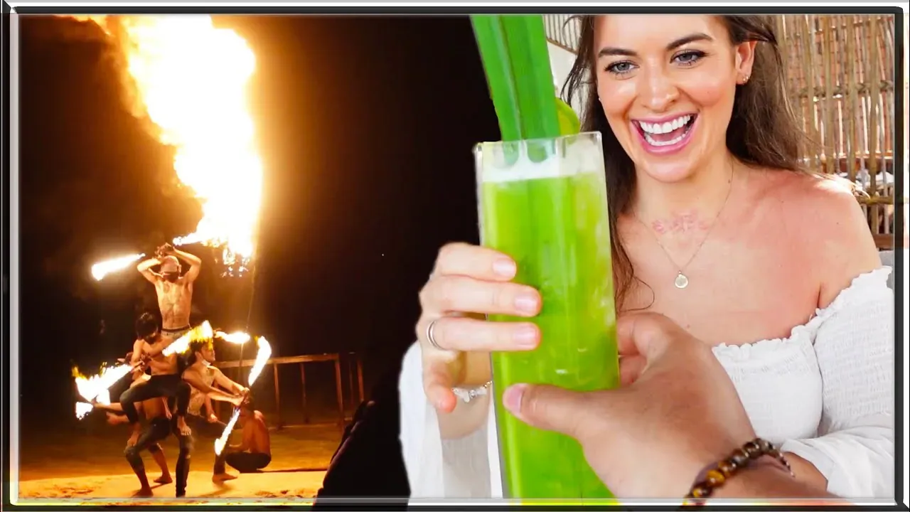 Coco Tam's beach and fire show, as featured in a Fisherman's Village video guide