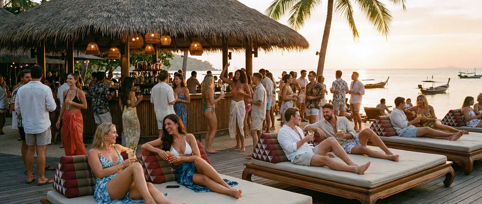 Coco Tam's, Bophut — Fire Shows on Koh Samui's Beanbag Beach Bar