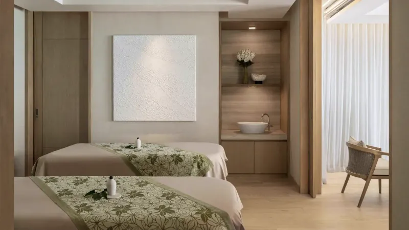 Ocean-view spa treatment suite at Conrad Koh Samui, Taling Ngam, Koh Samui