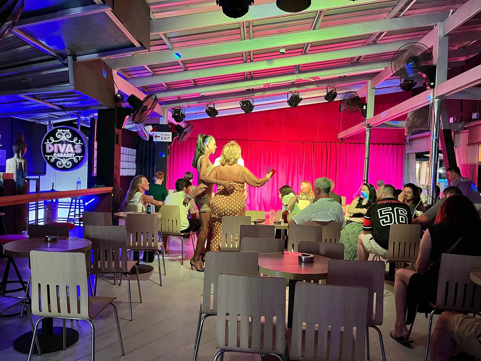 Divas Cabaret's show listing with ticket information on a Koh Samui attractions site