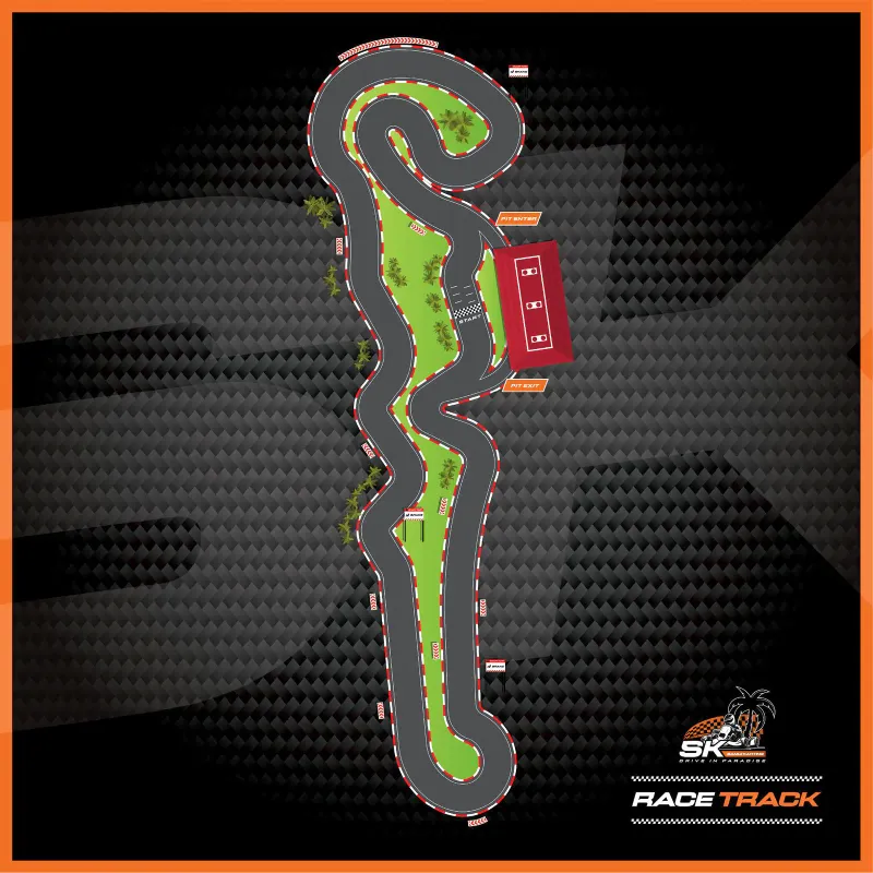 Samui Karting's own race track map, showing the Bophut circuit's layout
