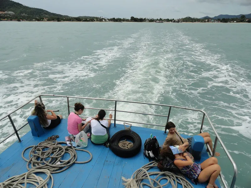 Cruzando desde Samui en el Haad Rin Queen
