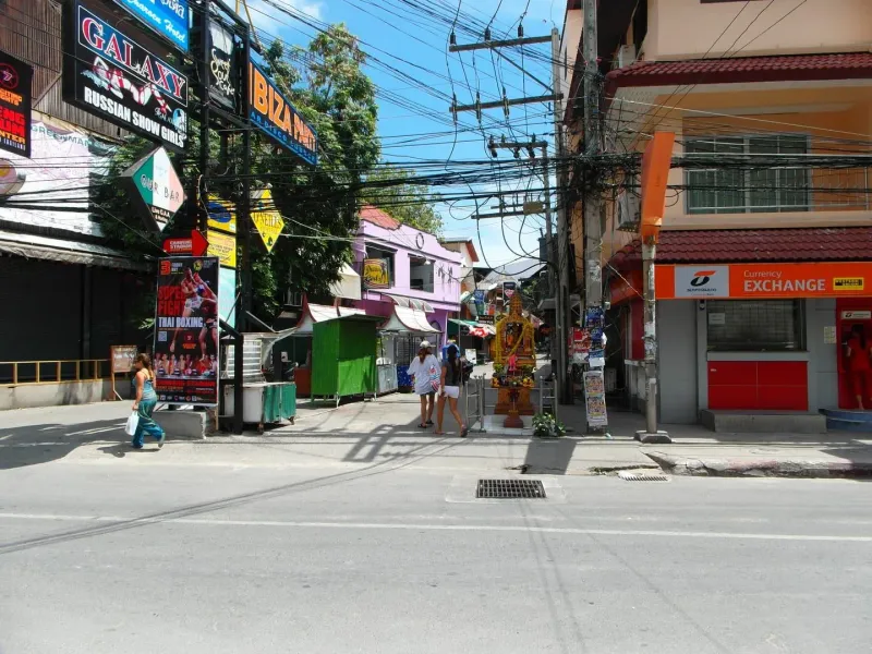 Soi Green Mango street scene in Chaweng, Koh Samui, near the entrance to Green Mango Club