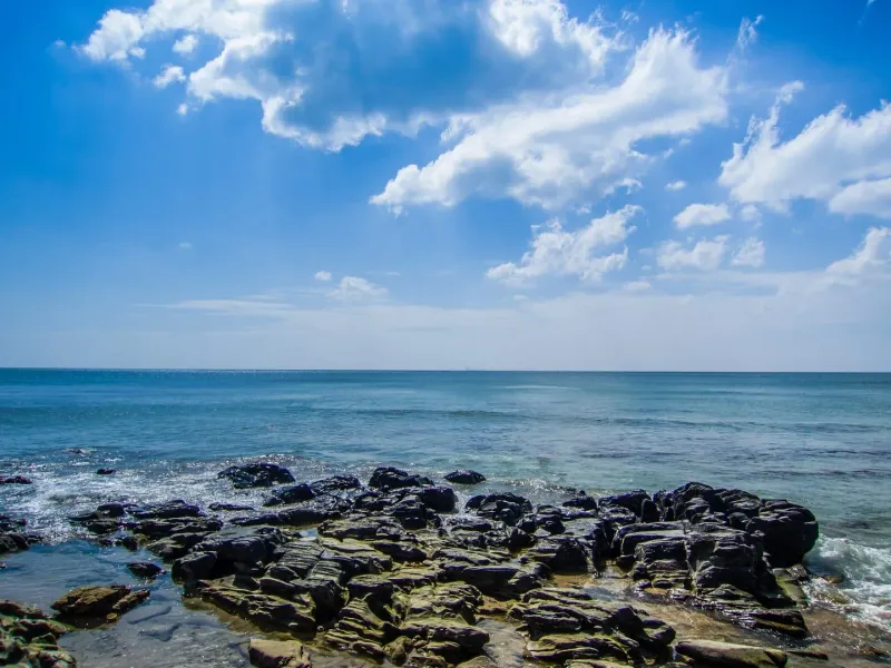 Quiet, empty stretch of beach on Koh Lanta, Thailand