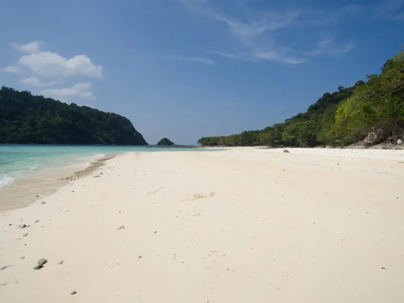 Koh Rok island beach inside Mu Ko Lanta National Park near Koh Lanta