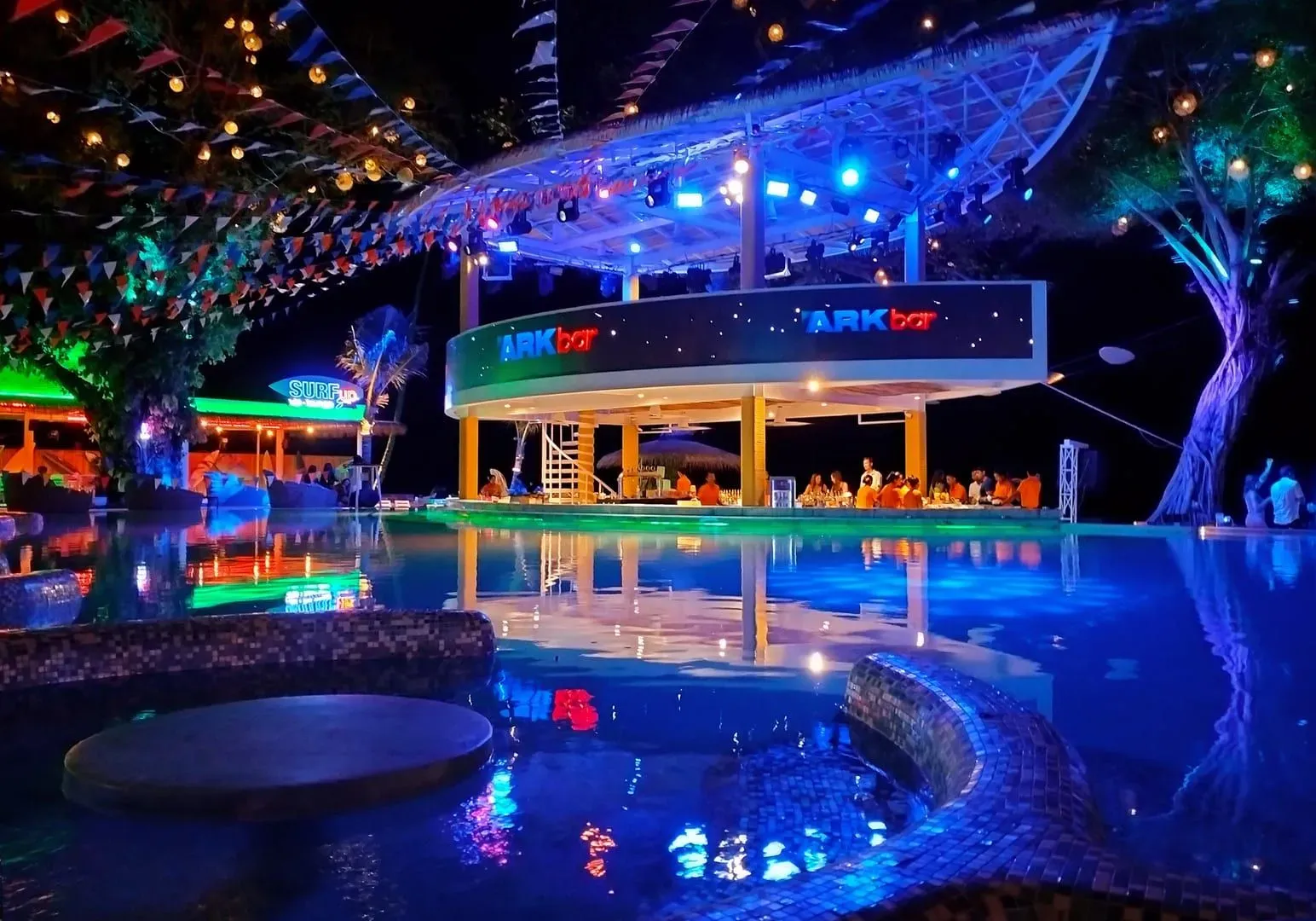 Daytime pool area at a Chaweng beach club with a separate kids' pool