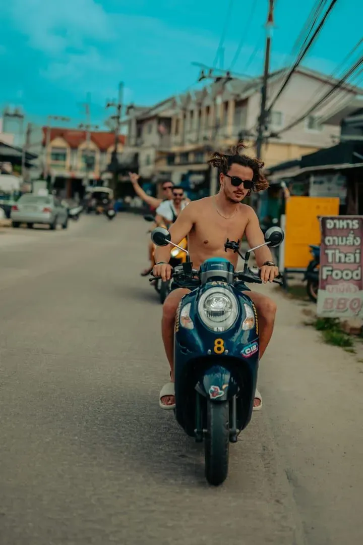 Close-up of a 125cc automatic scooter, the most common rental class on Koh Samui