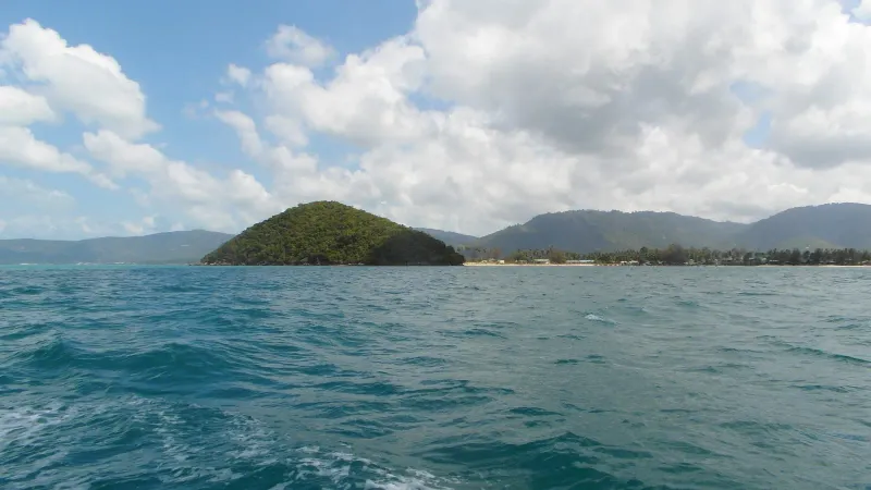 Small forested headland island off Koh Samui's west coast near the sunset viewpoints