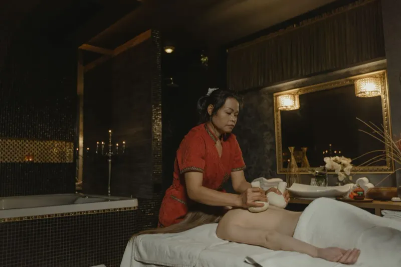 Relaxing full-body massage session at a Koh Samui wellness spa