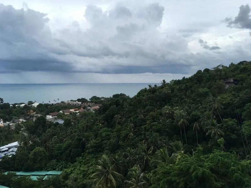 Vista desde el mirador de Lamai, situado sobre el pueblo