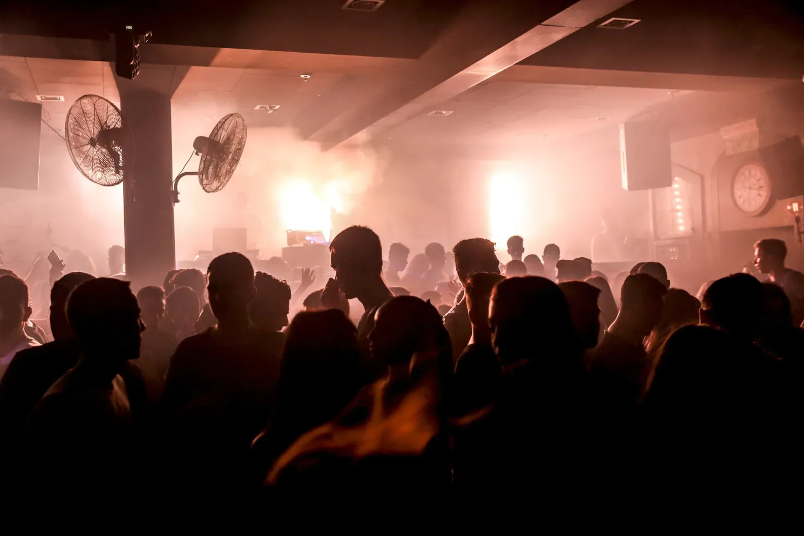 Dancers in a hazy club