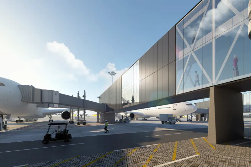 Portes internationales de l'aéroport de Perth après rénovation, d'où partent les vols vers Singapour et Bangkok