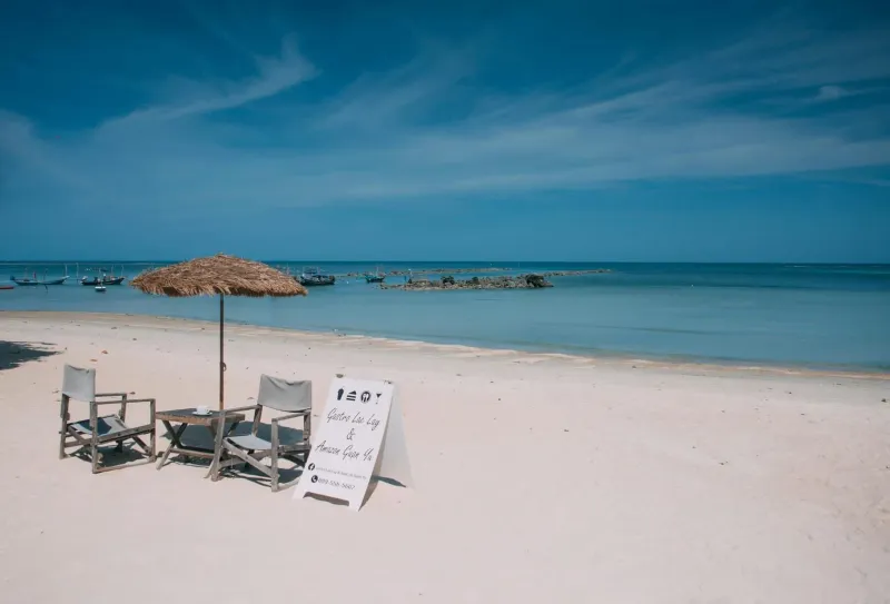 Chaweng Beach on Koh Samui's east coast during calm daytime conditions