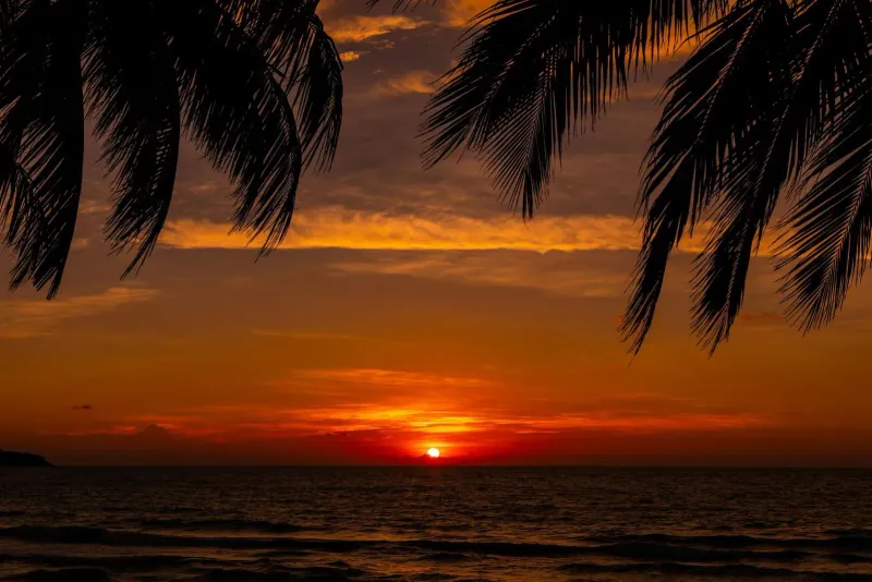 Lipa Noi Beach on Koh Samui's west coast, sheltered from the northeast monsoon
