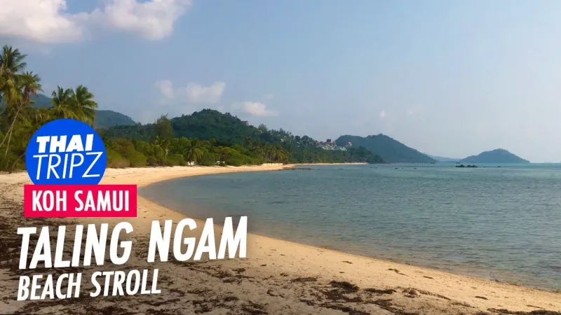 Ein ruhiger Abschnitt des Taling Ngam Beach an einem klaren Nachmittag