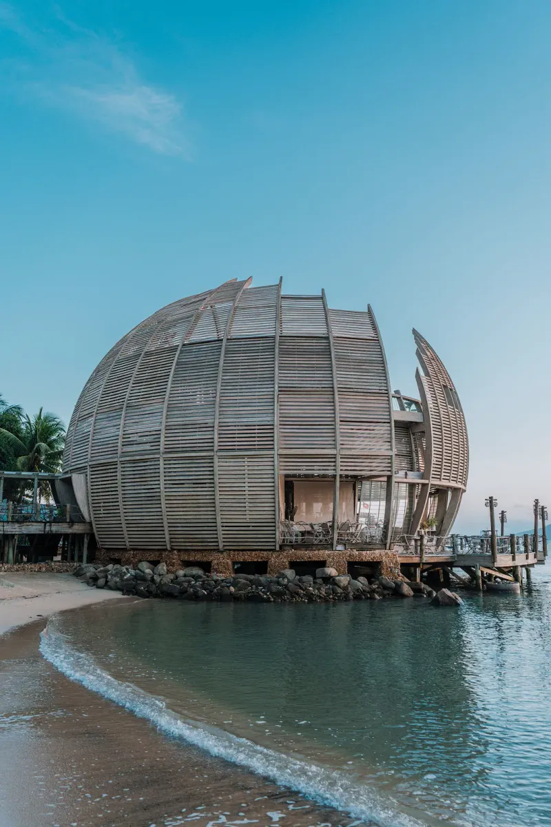 Beachfront luxury resort architecture near Koh Samui