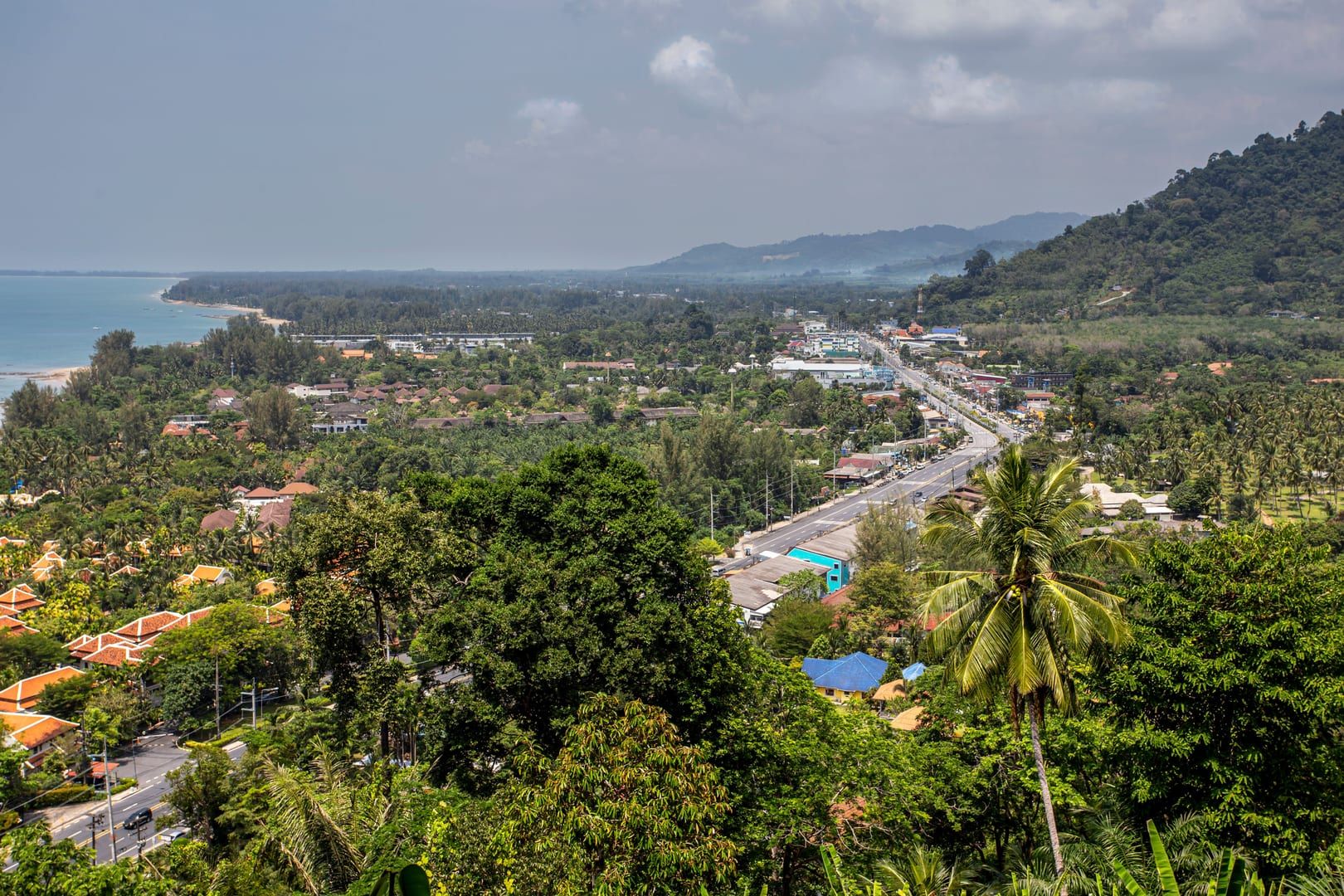 Green tropical hills and mountain terrain typical of Koh Samui interior trekking
