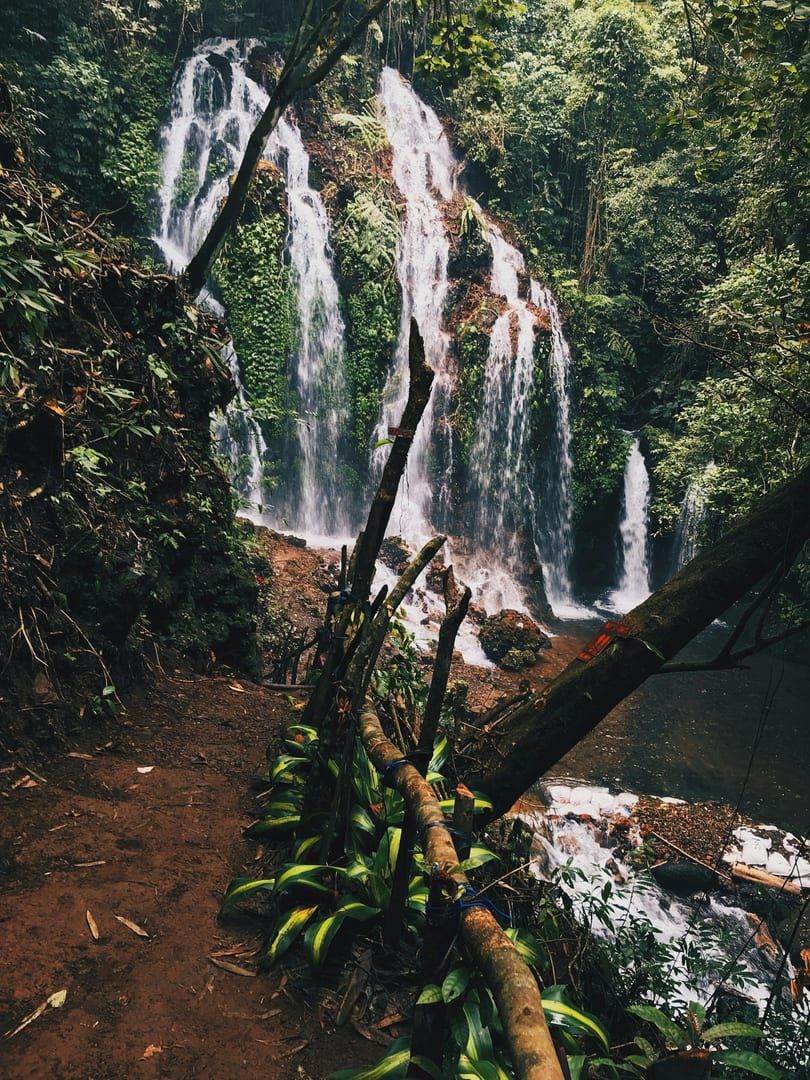 Waterfalls in the jungle on Na Muang waterfalls hike Koh Samui
