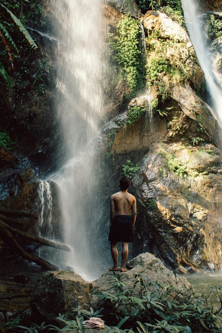 View of the coastline from the mountain summit