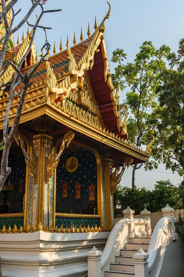 Steps leading up to the Buddha Footprint Shrine Samui