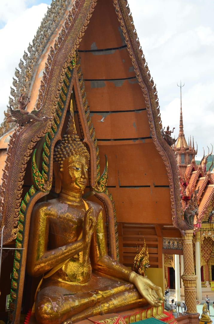 Entrance gate at the base of the hilltop stairs