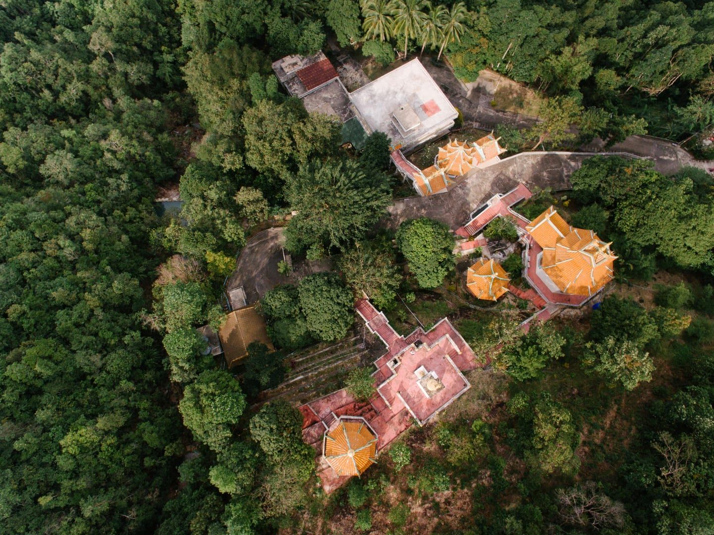 Zen gardens and reflection pools at Dipabhavan Samui