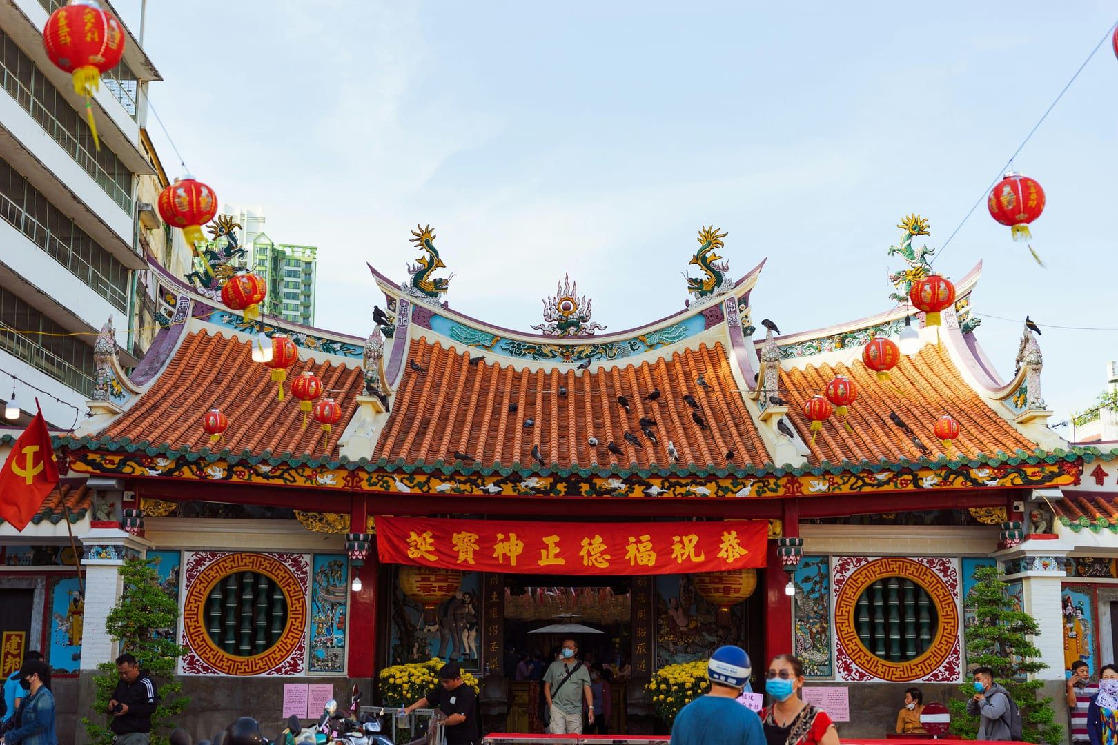 Inner courtyard of the Hainan Shrine Nathon