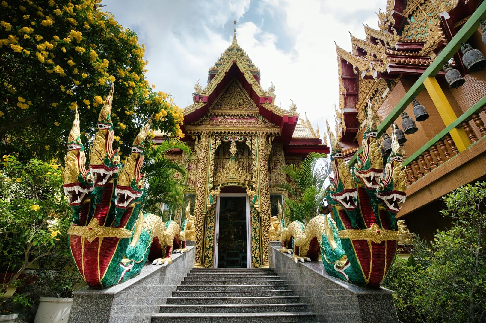 Details of traditional Thai roof architecture