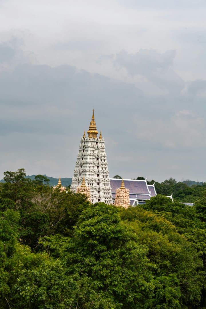 Evening light on the Golden Mount stupa