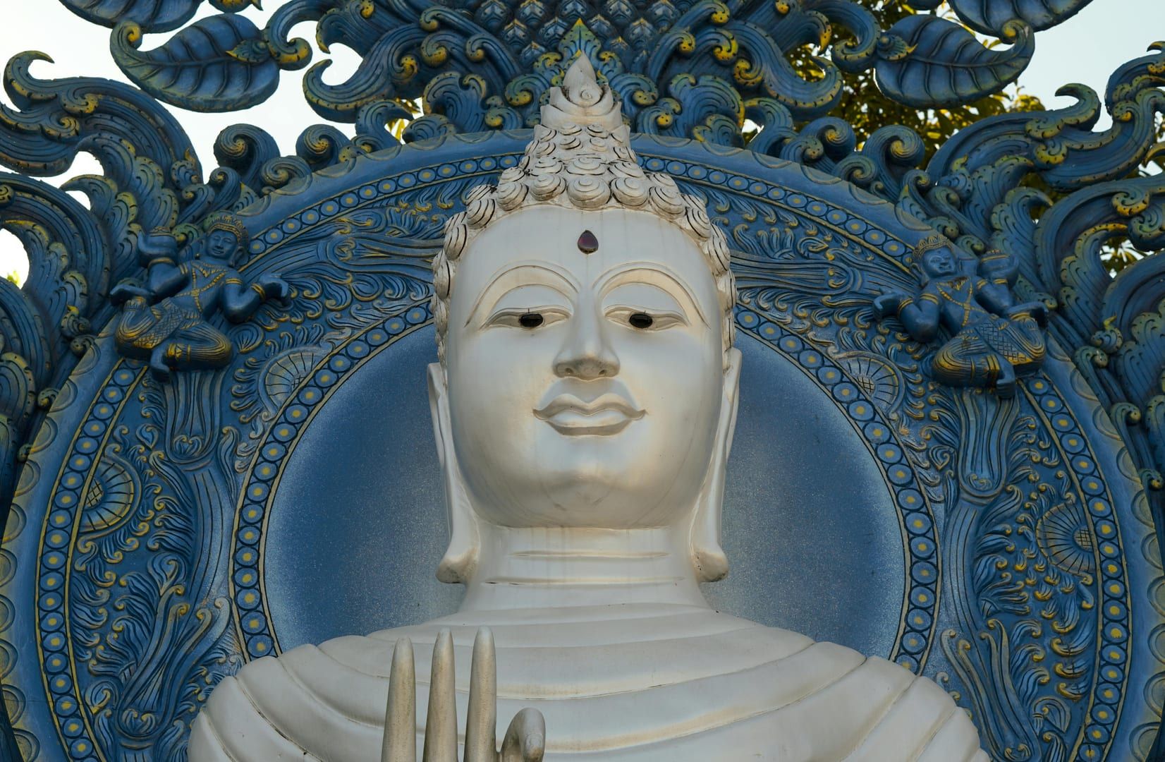 The golden reclining Buddha statue