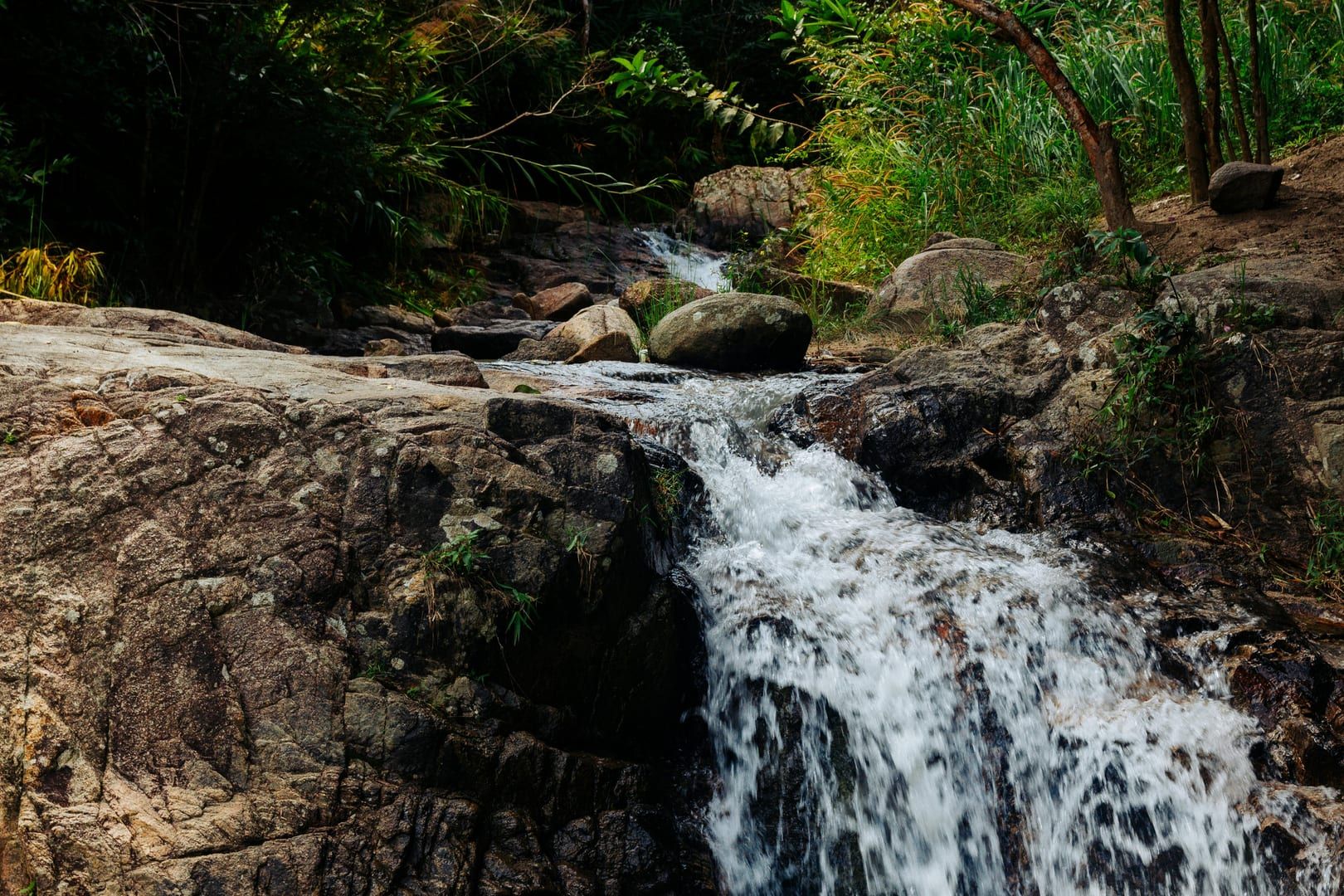 Hin Lad Waterfall — Jungle Temple Trail Near Nathon