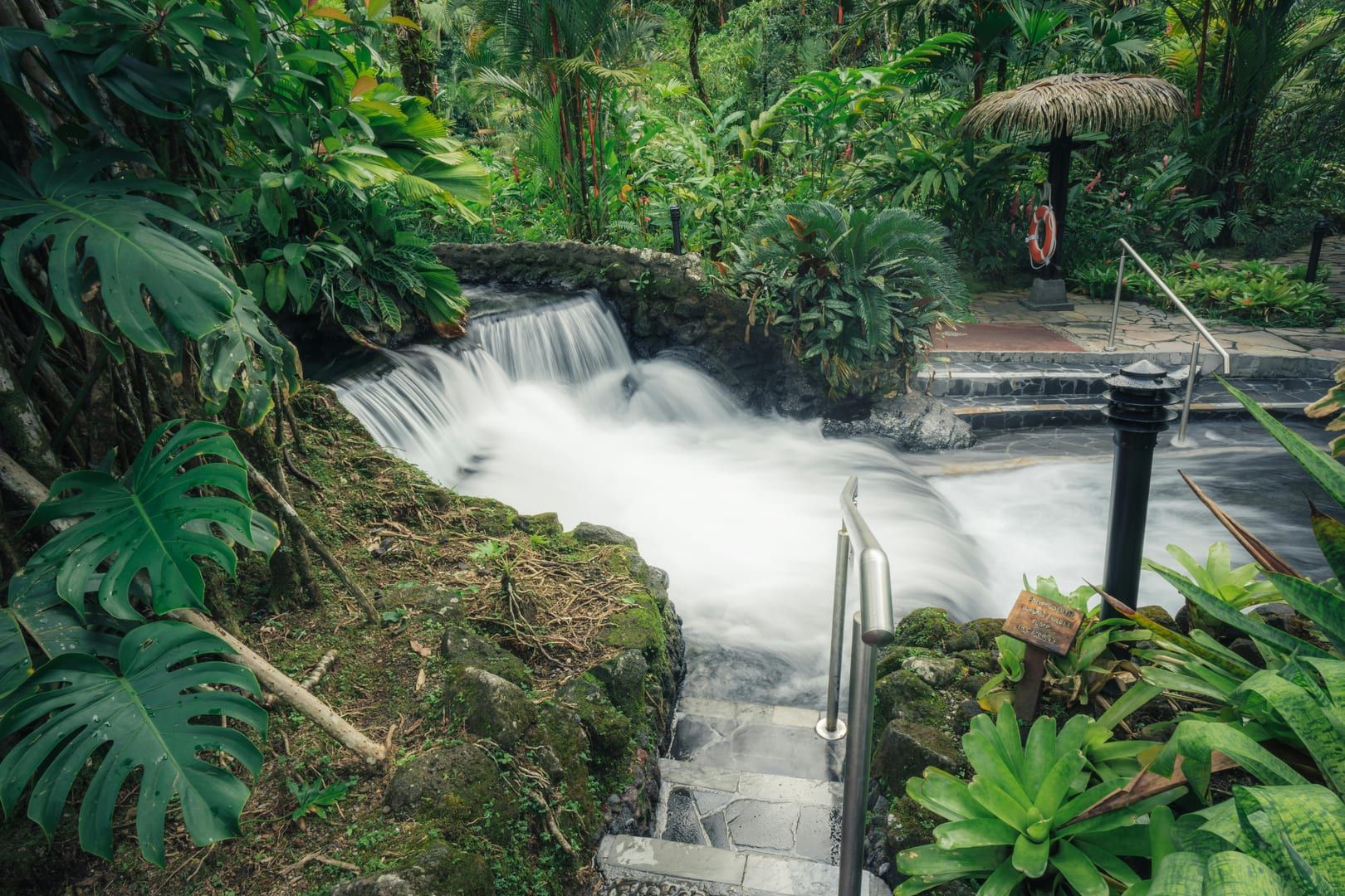Small cascades surrounded by dense Samui jungle